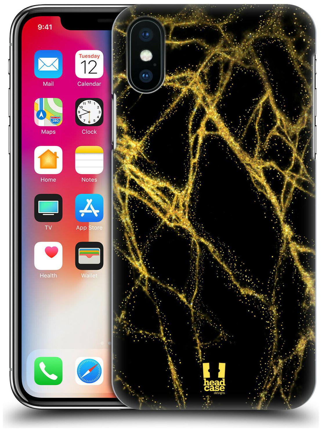 

HEAD CASE DESIGNS GLITTERY MARBLE PRINTS HARD BACK CASE FOR APPLE iPHONE PHONES