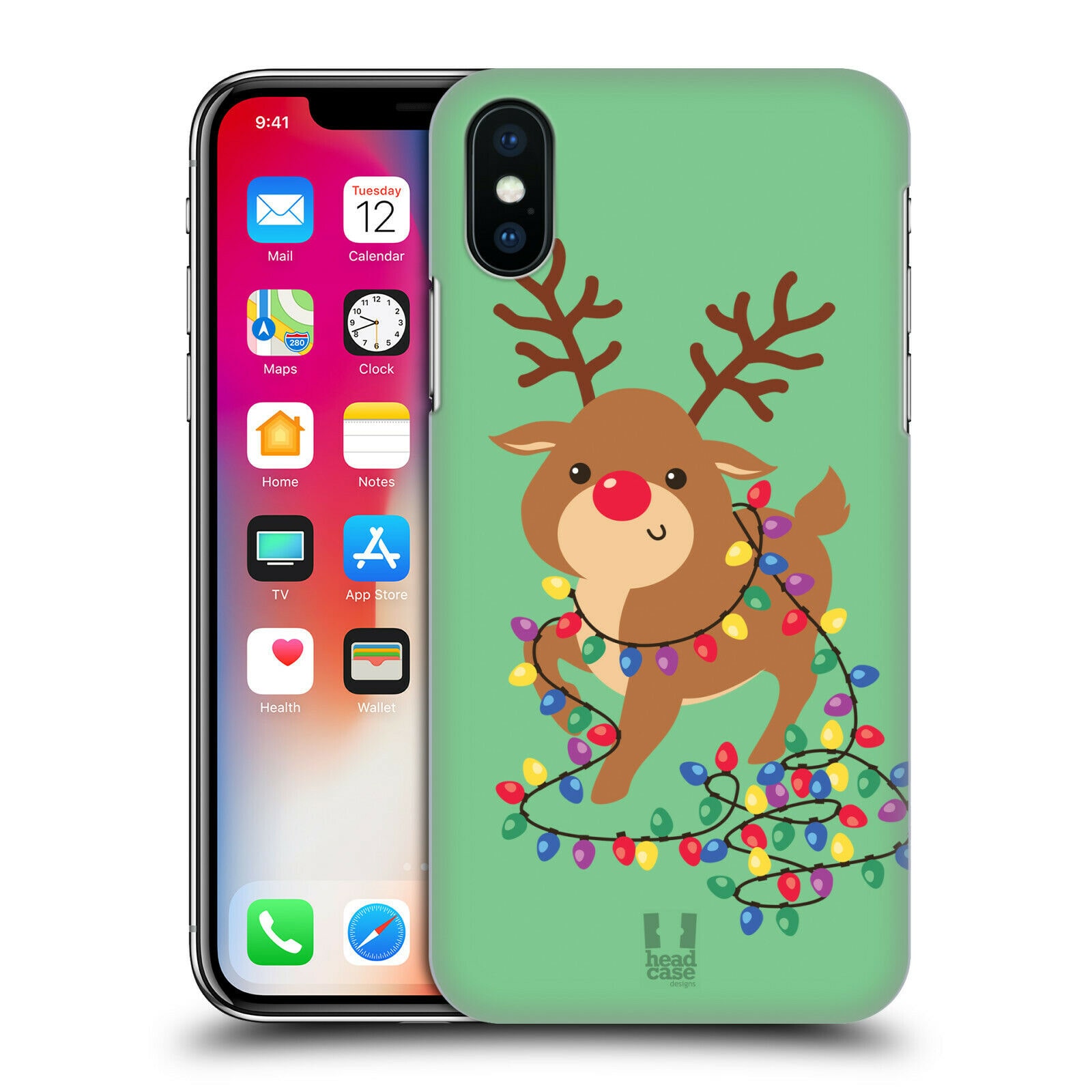 

HEAD CASE DESIGNS JOLLY CHRISTMAS TOONS HARD BACK CASE FOR APPLE iPHONE PHONES