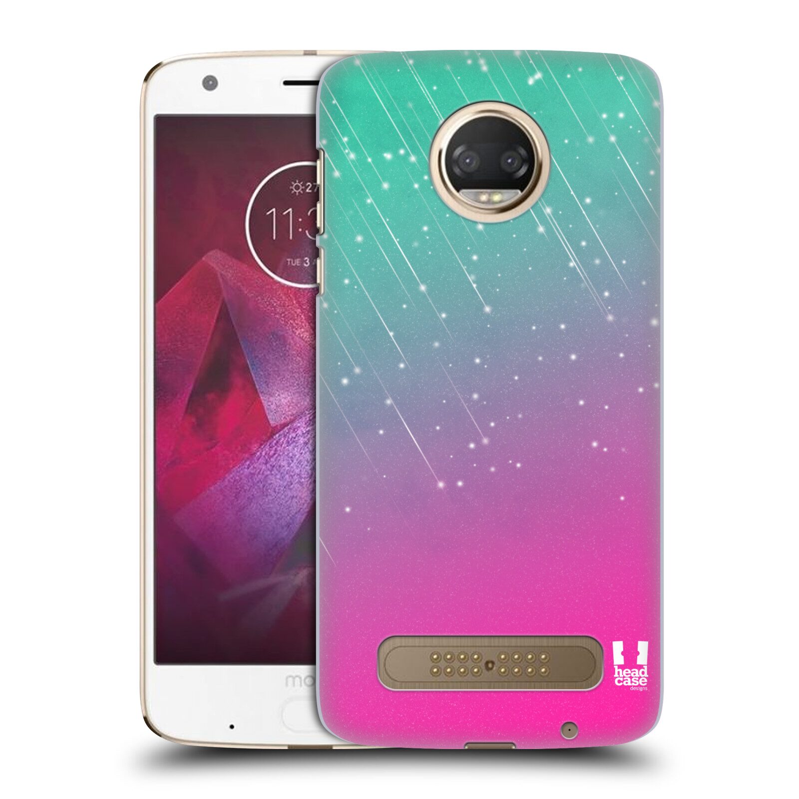 

HEAD CASE DESIGNS NEON RAIN OMBRE HARD BACK CASE FOR MOTOROLA PHONES 1