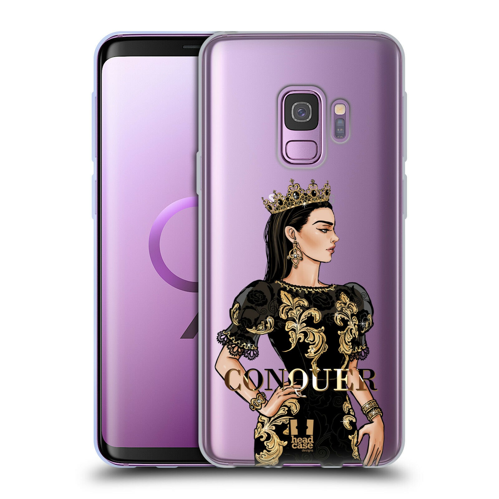 

HEAD CASE DESIGNS GOLD QUEENS SOFT GEL CASE FOR SAMSUNG PHONES 1