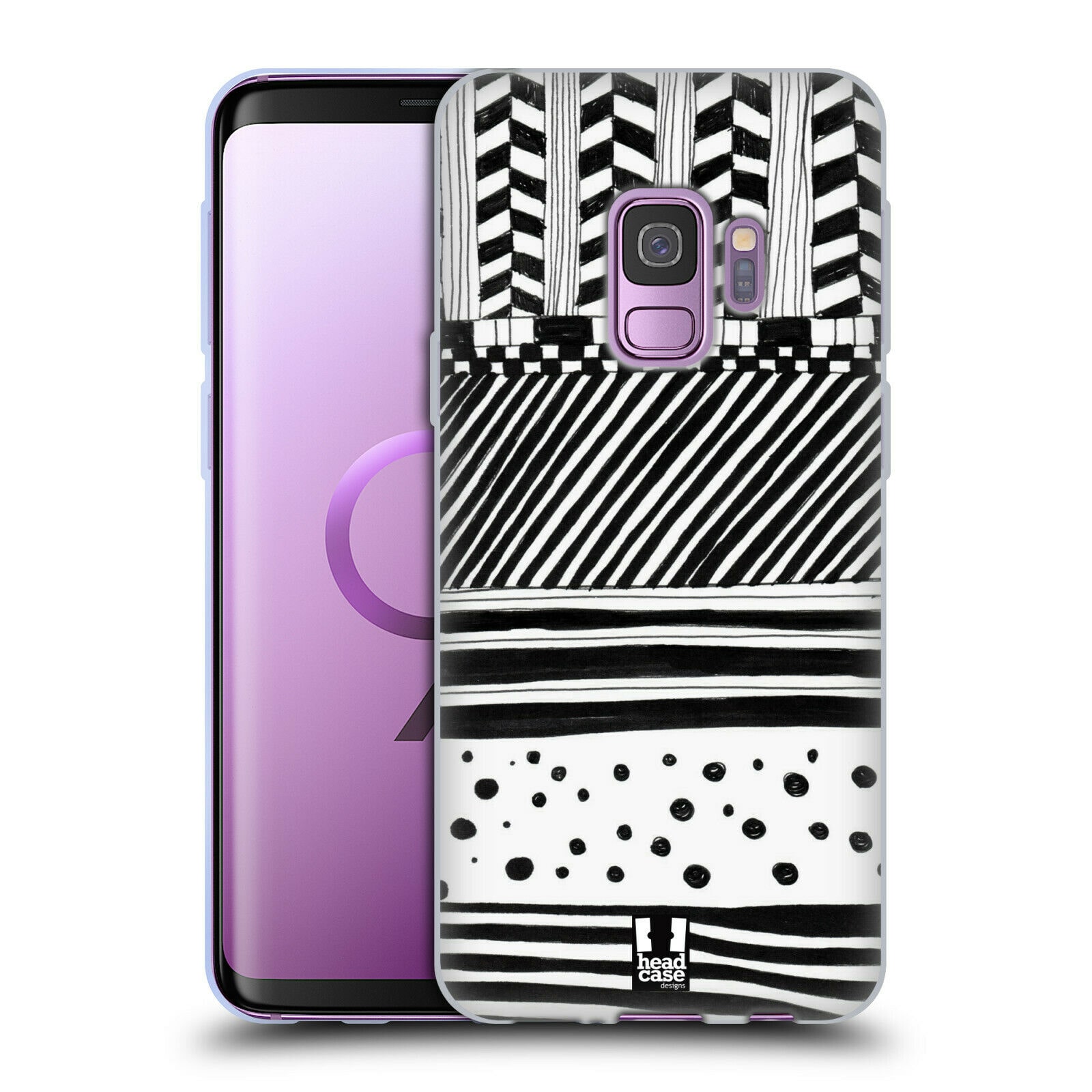 

HEAD CASE DESIGNS BNW DOODLE SOFT GEL CASE FOR SAMSUNG PHONES 1