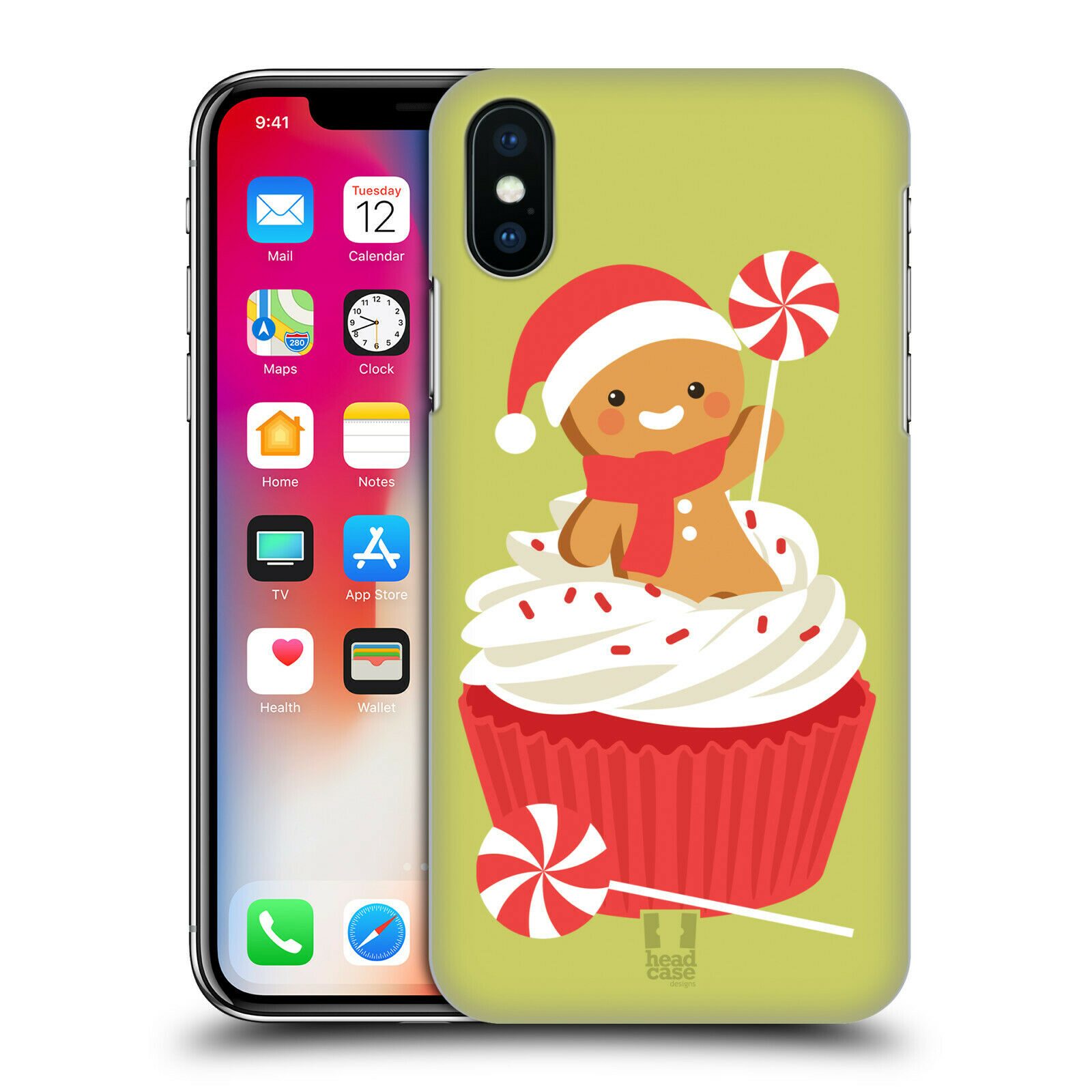 

HEAD CASE DESIGNS JOLLY CHRISTMAS TOONS HARD BACK CASE FOR APPLE iPHONE PHONES