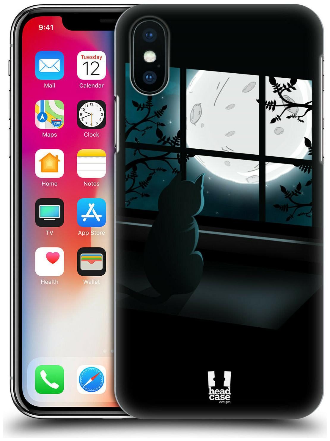 

HEAD CASE DESIGNS CAT AND MOON CASE FOR APPLE iPHONE PHONES
