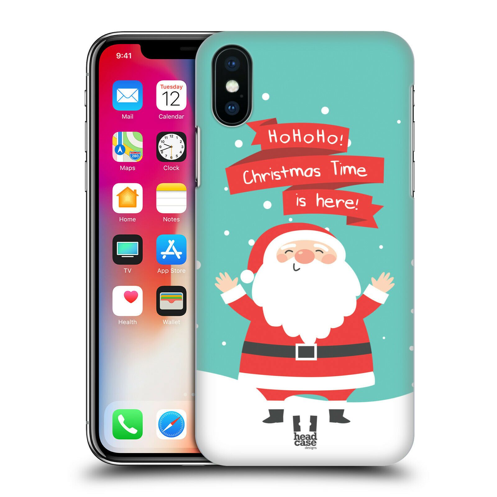 

HEAD CASE DESIGNS JOLLY CHRISTMAS TOONS HARD BACK CASE FOR APPLE iPHONE PHONES