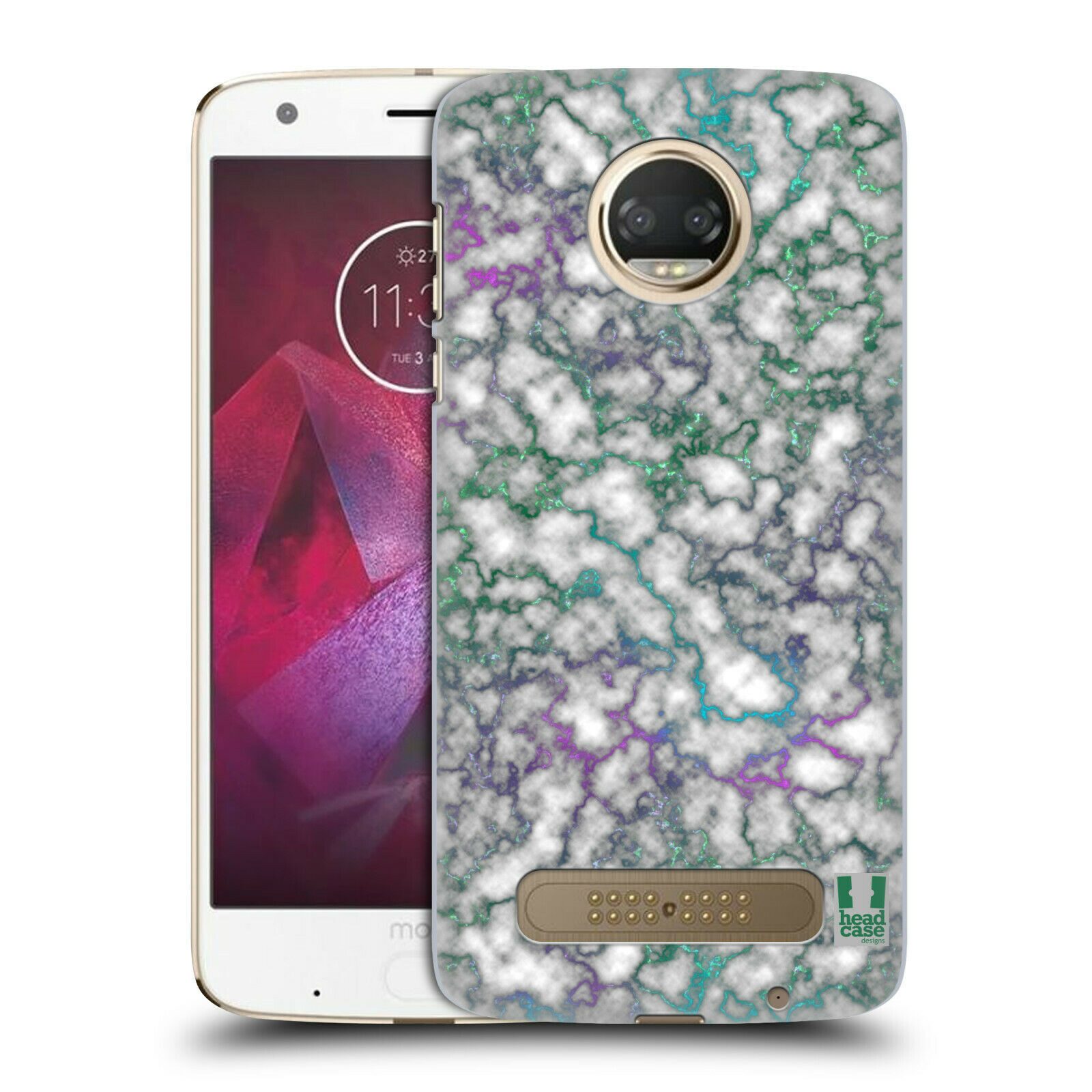 

HEAD CASE DESIGNS IRIDISCENT MARBLE HARD BACK CASE FOR MOTOROLA PHONES 1