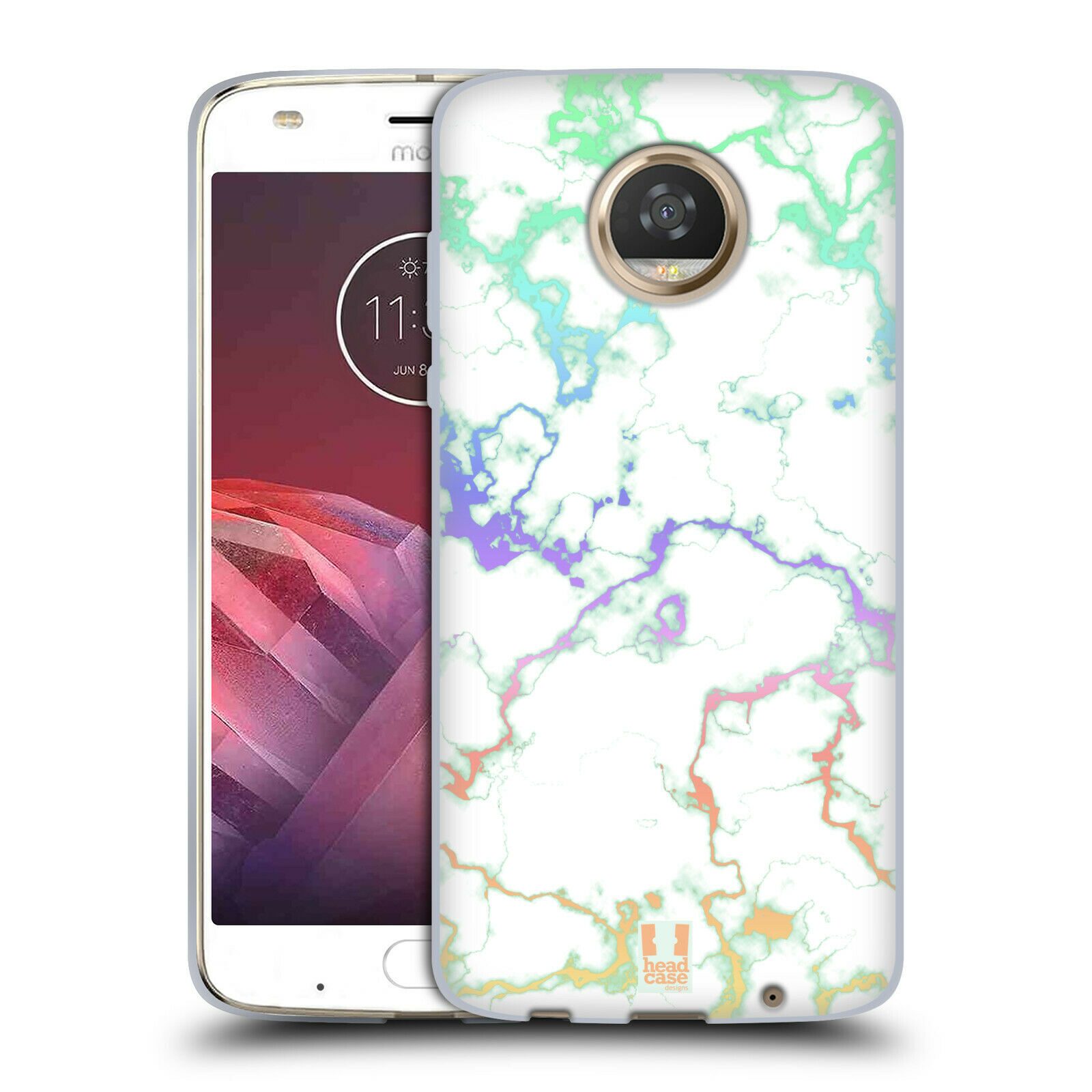 

HEAD CASE DESIGNS IRIDISCENT MARBLE SOFT GEL CASE FOR MOTOROLA PHONES