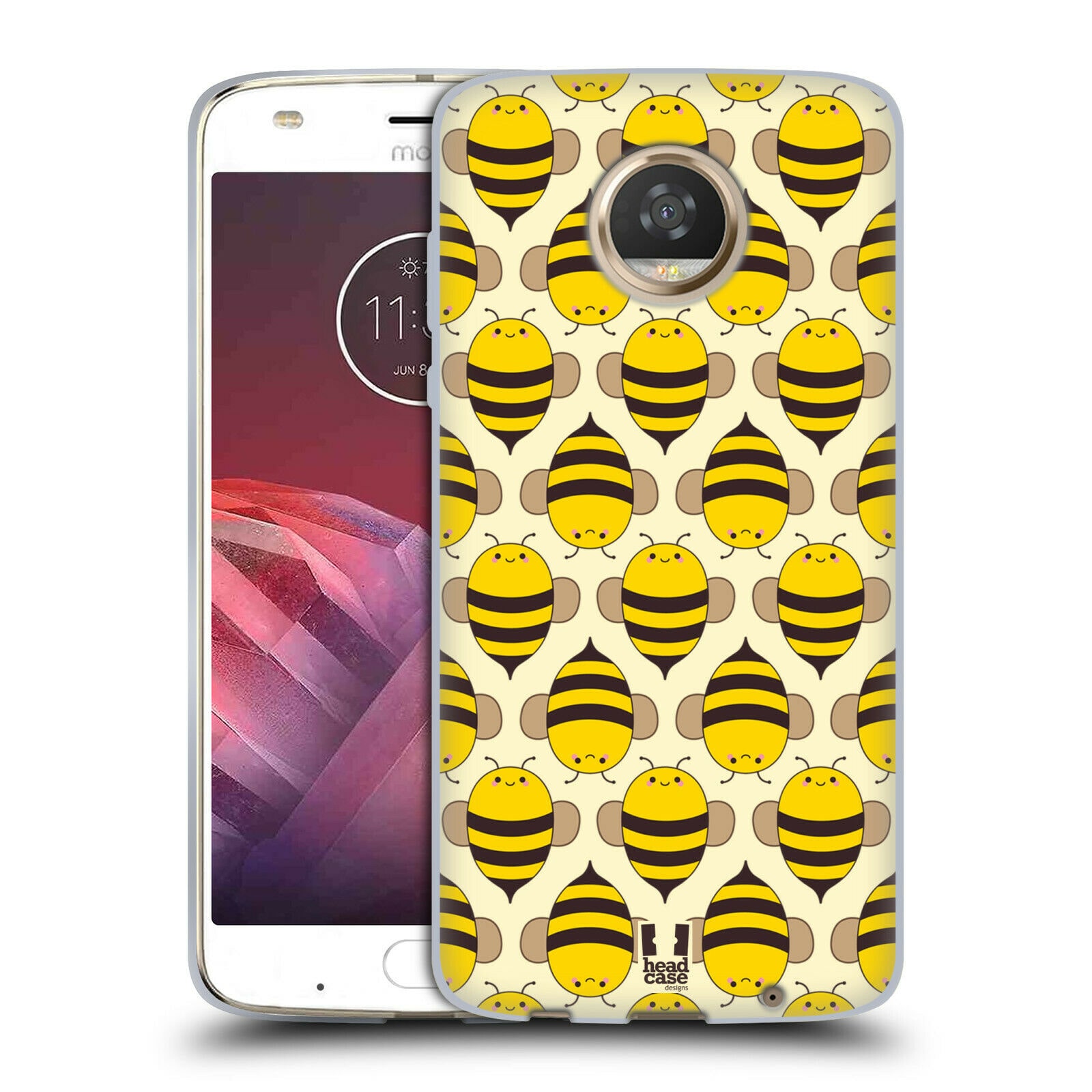 

HEAD CASE DESIGNS BUSY BEE PATTERNS GEL CASE FOR MOTOROLA PHONES