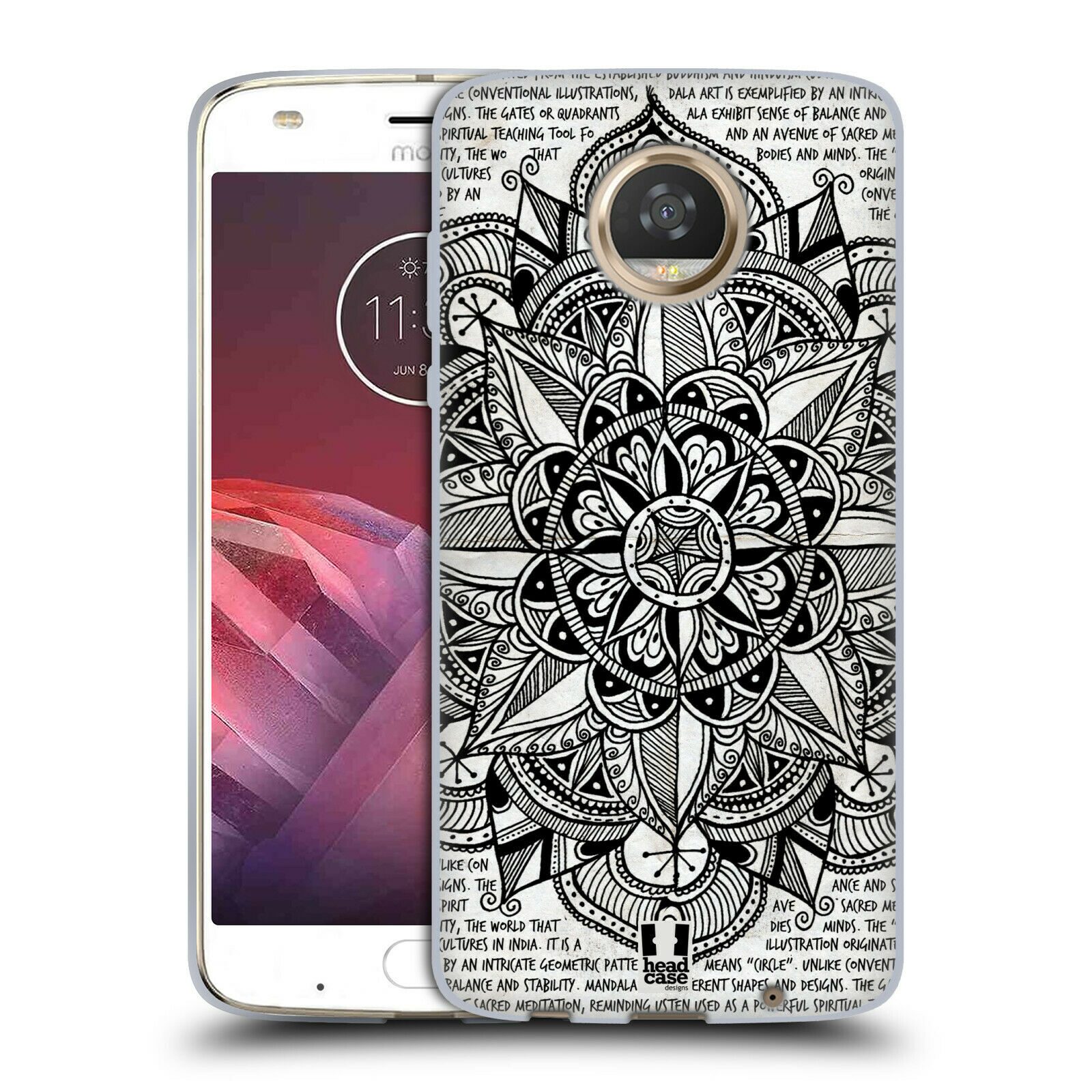 

HEAD CASE DESIGNS MANDALA DOODLES GEL CASE FOR MOTOROLA PHONES