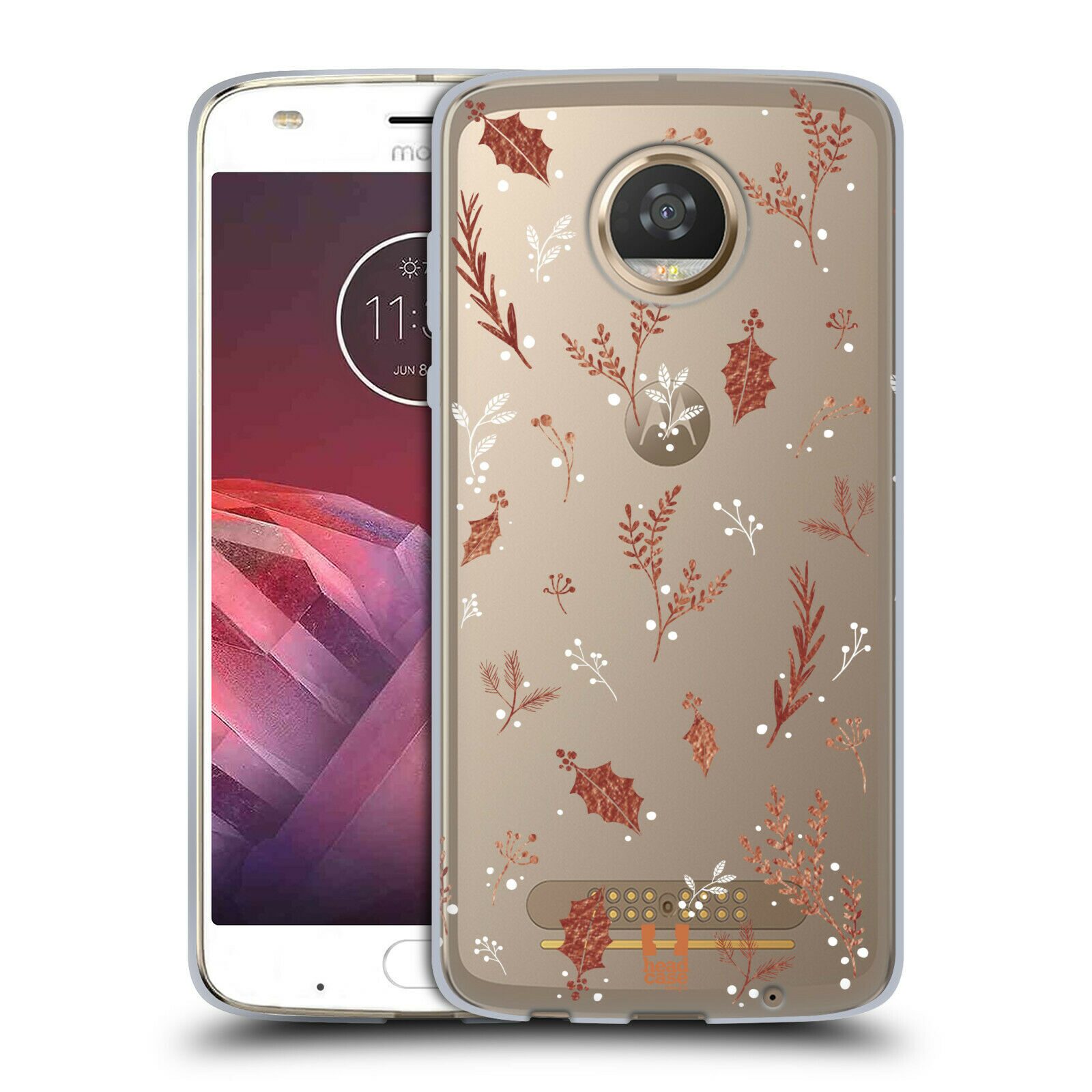 

HEAD CASE DESIGNS GOLD CHRISTMAS GEL CASE FOR MOTOROLA PHONES