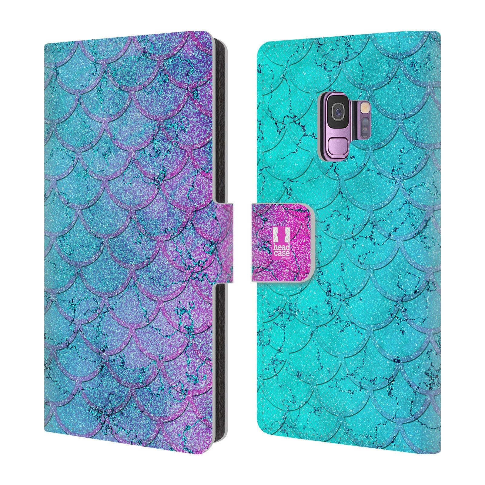 

HEAD CASE DESIGNS MERMAID SCALES LEATHER BOOK WALLET CASE FOR SAMSUNG PHONES 1