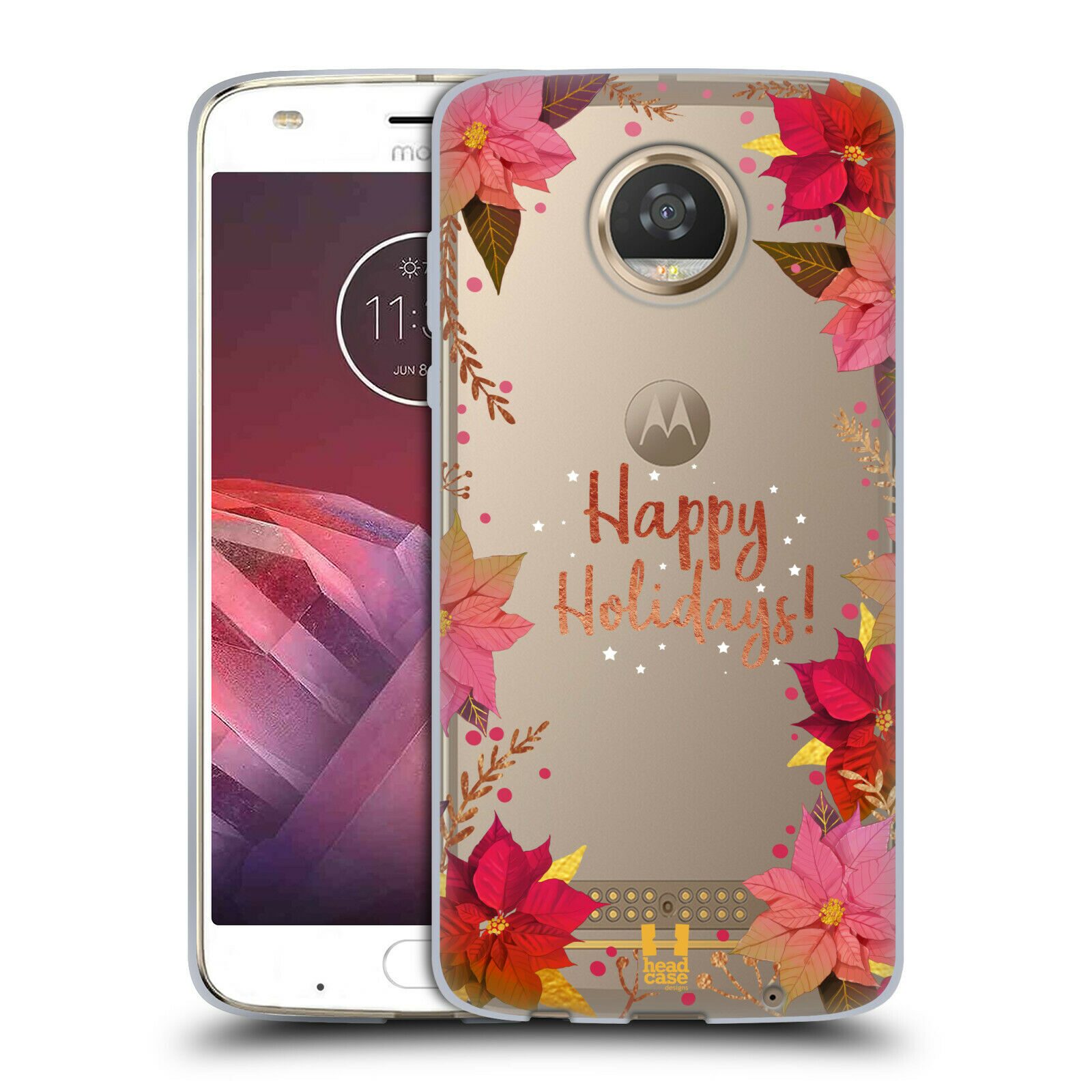 

HEAD CASE DESIGNS GOLD CHRISTMAS GEL CASE FOR MOTOROLA PHONES