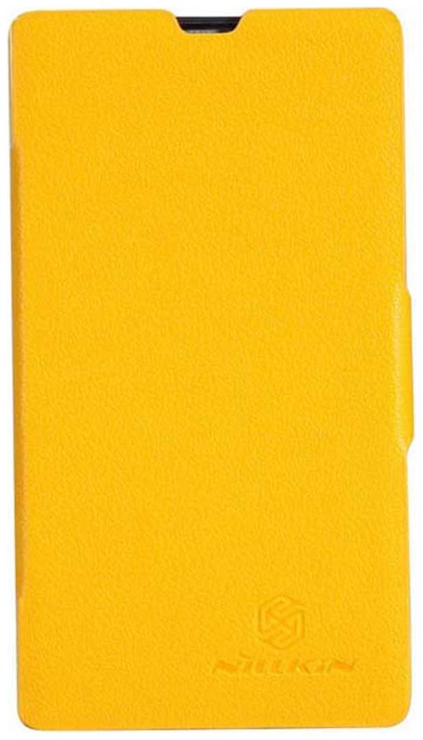 Heartly Nillkin Fresh Series Leather Flip Stand Bumper Back Case Cover For Nokia XL Dual Sim Yellow by Ruh International