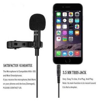 

HIGH QUALITY Caller Audio Microphone 3 5mm Jack Plug Mic Stereo Mini Lapel Collar MIC Wired External Clip Micro