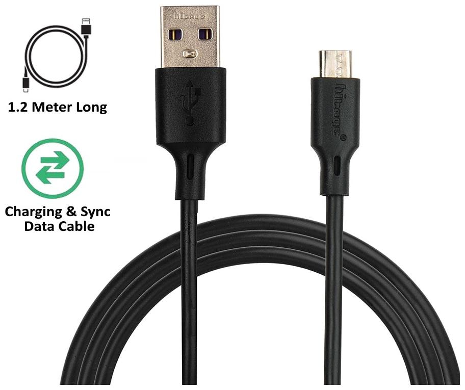 

Hitage fully Copper Perfumed Wire Charging Sync Data Cable 1 2 m 2 0A Micro USB Port Cable for Android Devices (Black)