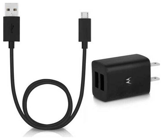 

Home Wall Travel AC Charger 2-Port USB Adapter Cable Power for Cell Phones