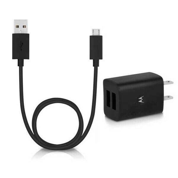 

Home Wall Travel AC Charger 2-Port USB Adapter Cable Power for Cell Phones