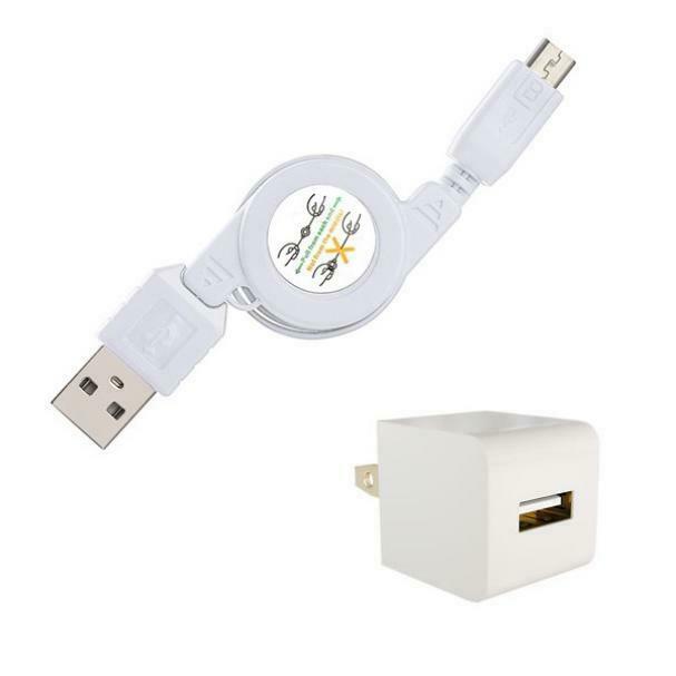 

HOME WALL TRAVEL AC CHARGER MICRO USB RETRACTABLE CABLE POWER M4J for SMARTPHONE