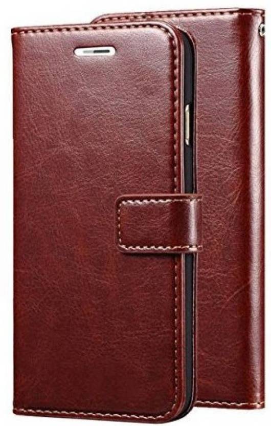 

CREATIVO Leather Flip Cover For Honor 10 Lite ( Brown )