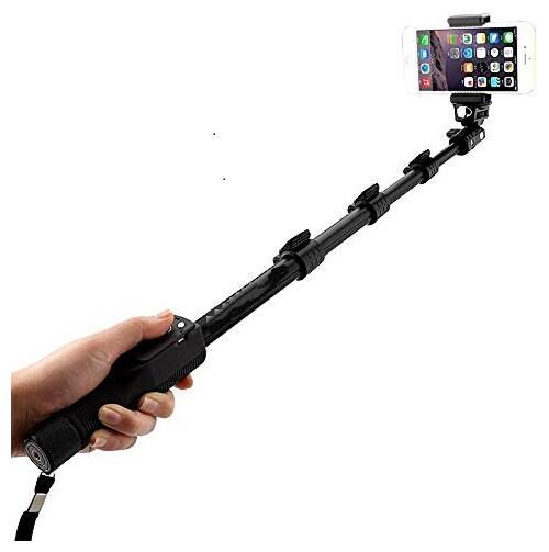 

Hsj Selfie Stick with Bluetooth Remote Extendable Up to 113 5 cm Black