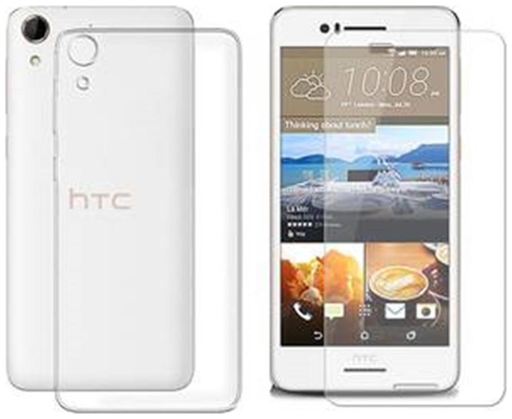 

HTC desire 626 Transparent back cover with tempered glass