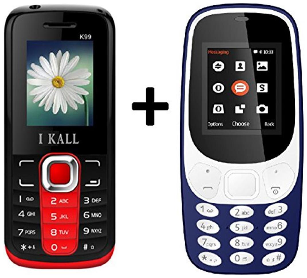 

I Kall K3310 K99 (Blue Red) Combo of 2
