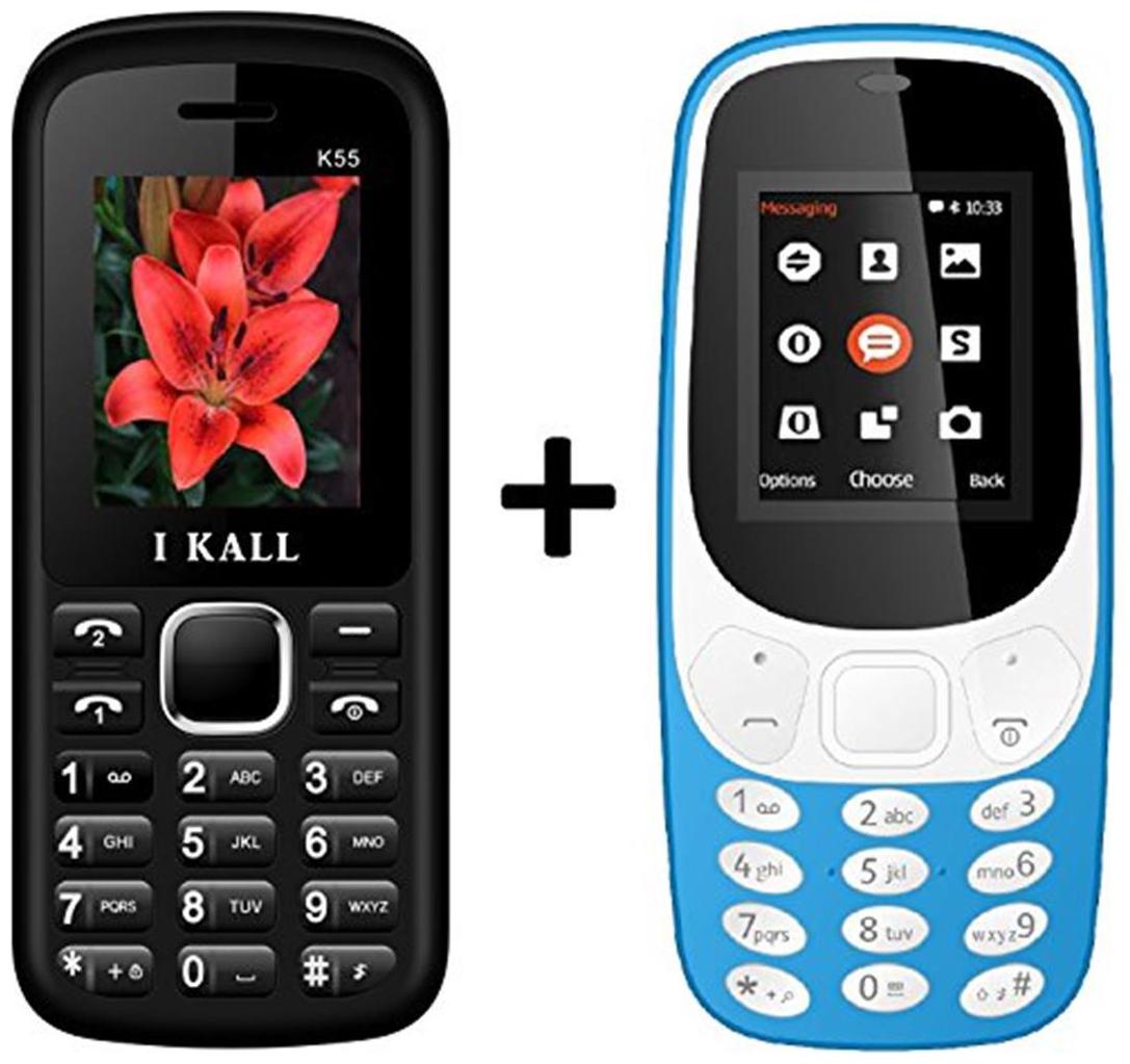 

I Kall K3310 K55 (Light Blue White) Combo of 2