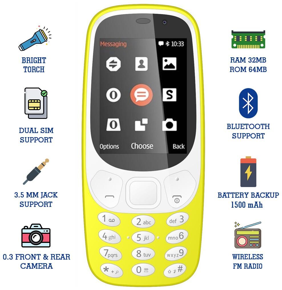 

I Kall K36 Dual Sim Yellow