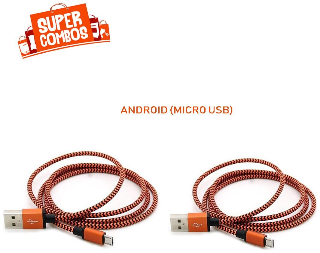 

IMMUTABLE RME NYLON BRAIDED Charging and Data USB Cable for Tablet PC Laptop Android Smartphone (PACK OF 2) (Multi)