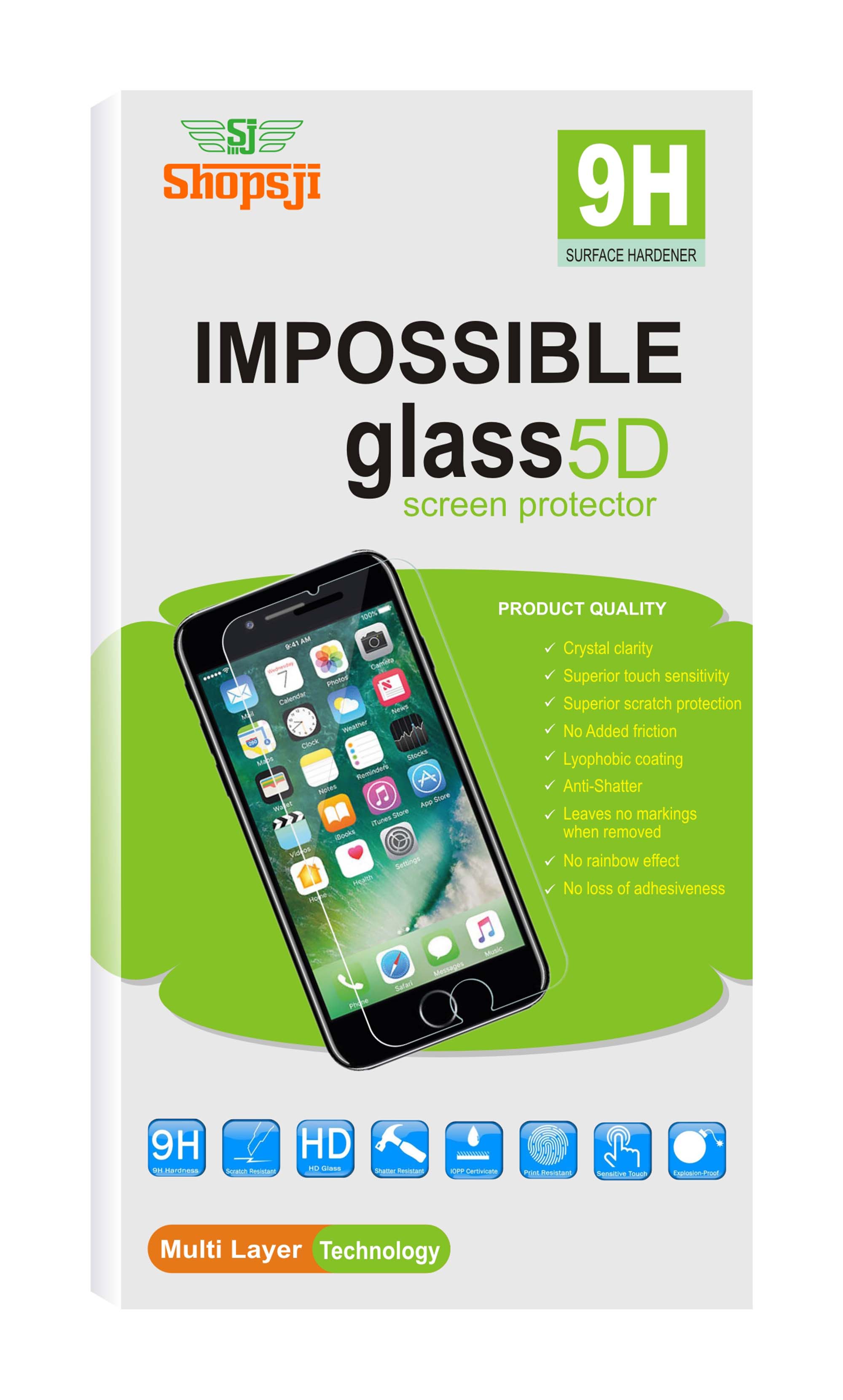 Impossible Glass, Screen Guard, 5D Impossible Glass for GIONEE M5 LITE by Kritika Estore
