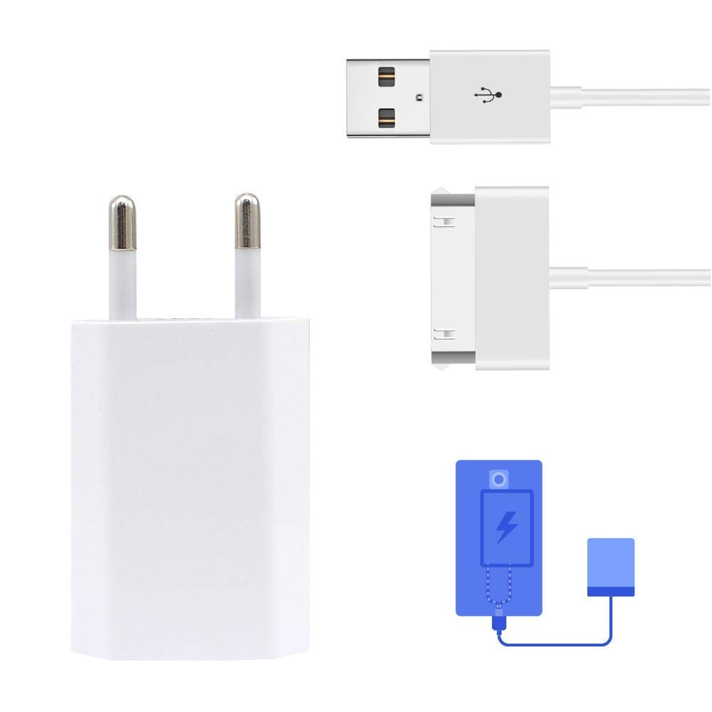 

Inclu premium high quality charger comes with power adapter and usb cable for Apple iPhone 4 4s charging and sync usb cable Apple 4 4s charger wall charger