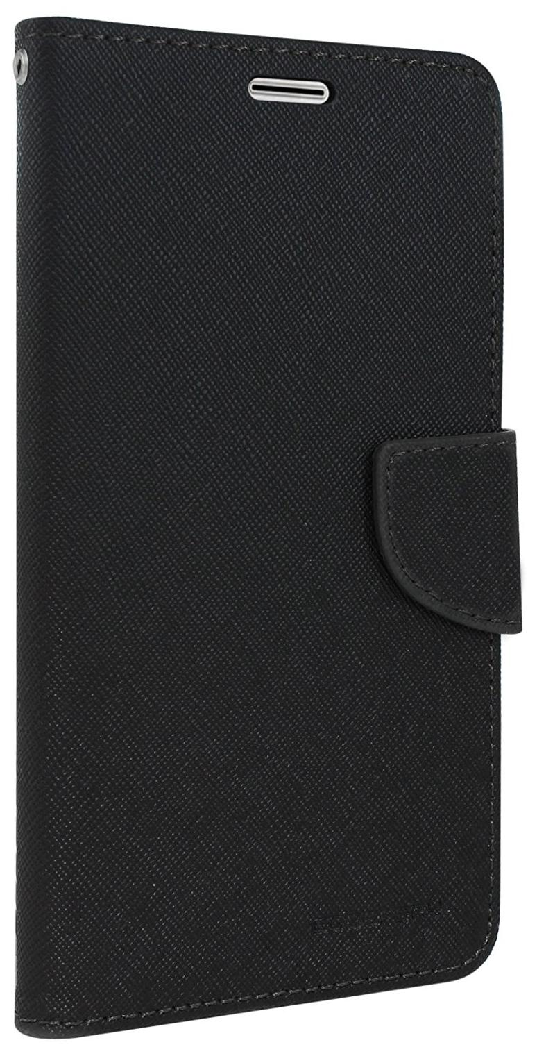 

inclu premiumSynthetic Leather Slim Wallet Flip Cover Case with Card Slots and Magnetic Closure for Samsung Galaxy J7 Prime (Black)