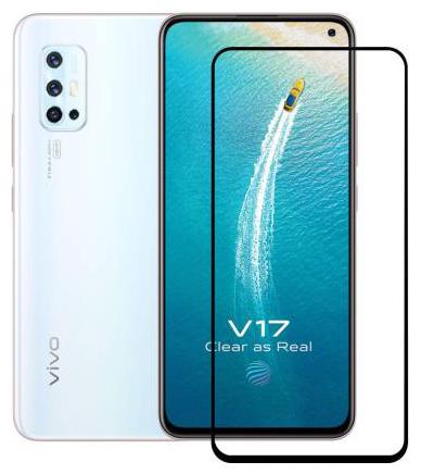

Inclu Presents Vivo V17 Tempered Glass Full Screen Glue Edge to Edge 9H Hardness Glass Full Coverage 5D Tempered Glass for Vivo V17 (PACK OF 2 PIECES)