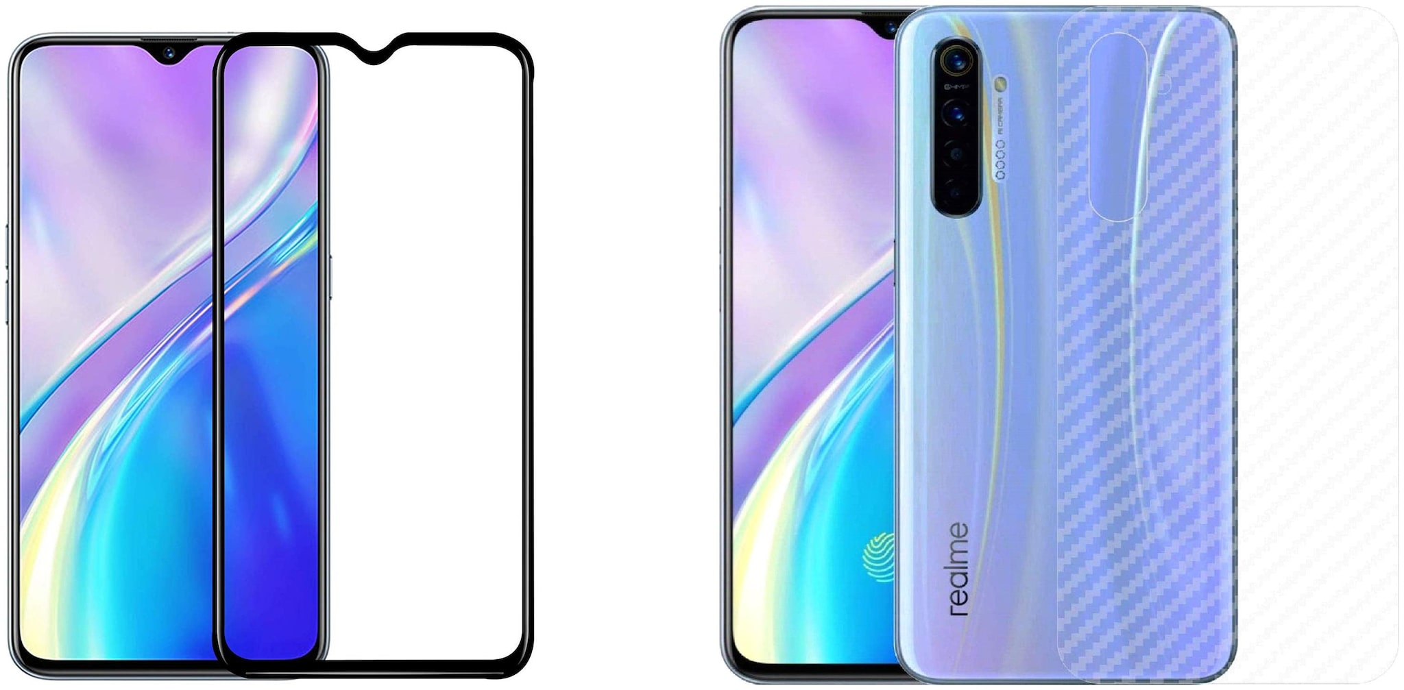 

INCLU s Realme XT Tempered Glass and Back Skin Combo for Front and Back Side for Realme XT