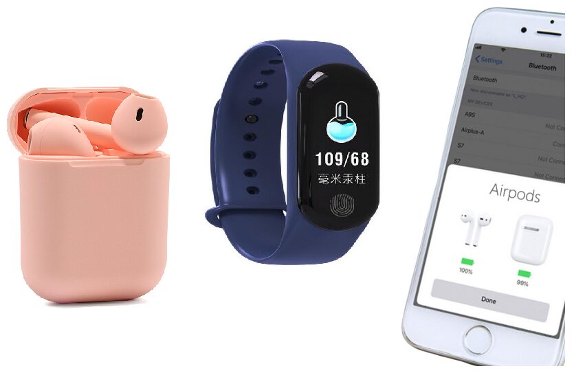

InPods 12 Touch Controlled True Bluetooth 5 0 Wireless headset With M3 Heart rate tracker Smart Band