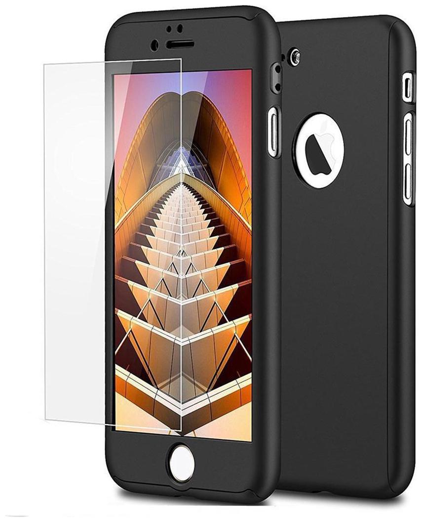 

ultimate collection 360 Protective Body Case with Tempered Glass for Apple iPhone 6 plus 6S plus - Black