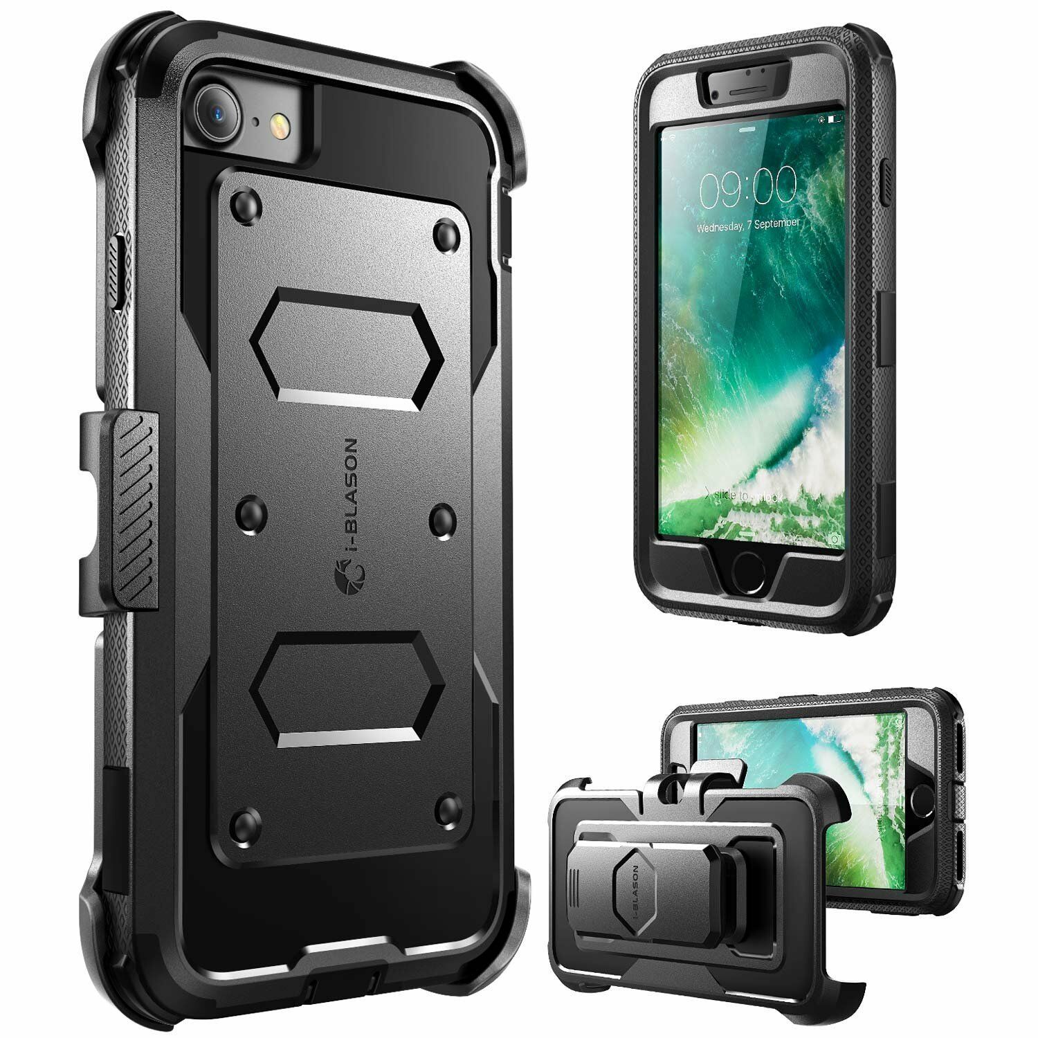

iPhone 7 8 Case i-Blason ArmorBox Daul Layer Cover Built-in Screen Protector
