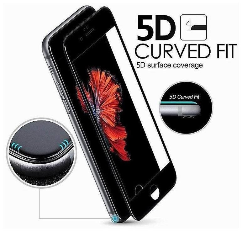

iPhone 7 Plus Premium Quality 5D Screen Protector Full Coverage 9H Hardness 2 5D Anti-Scratch Round Edge to Edge Full HD Clear Tempered Glass