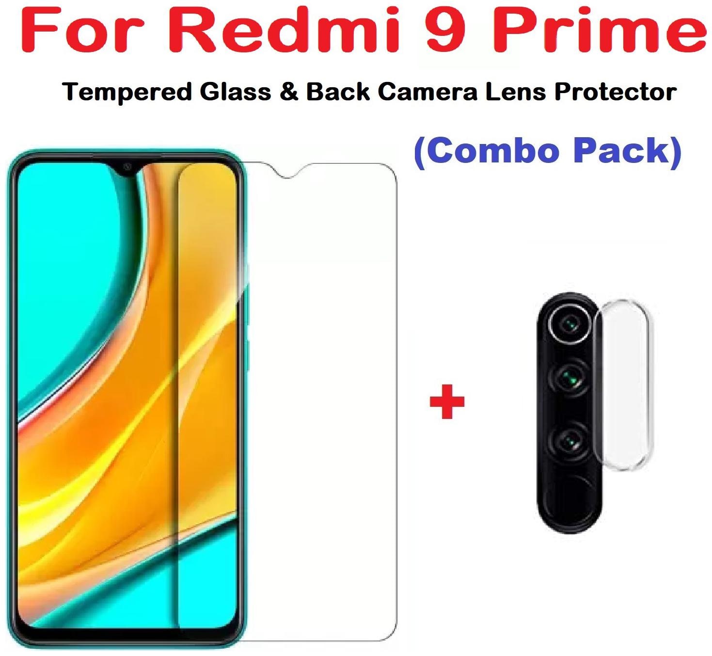 

ISAAK Redmi 9 prime Tempered Glass Back Camera Lens Protector (COMBO PACK)