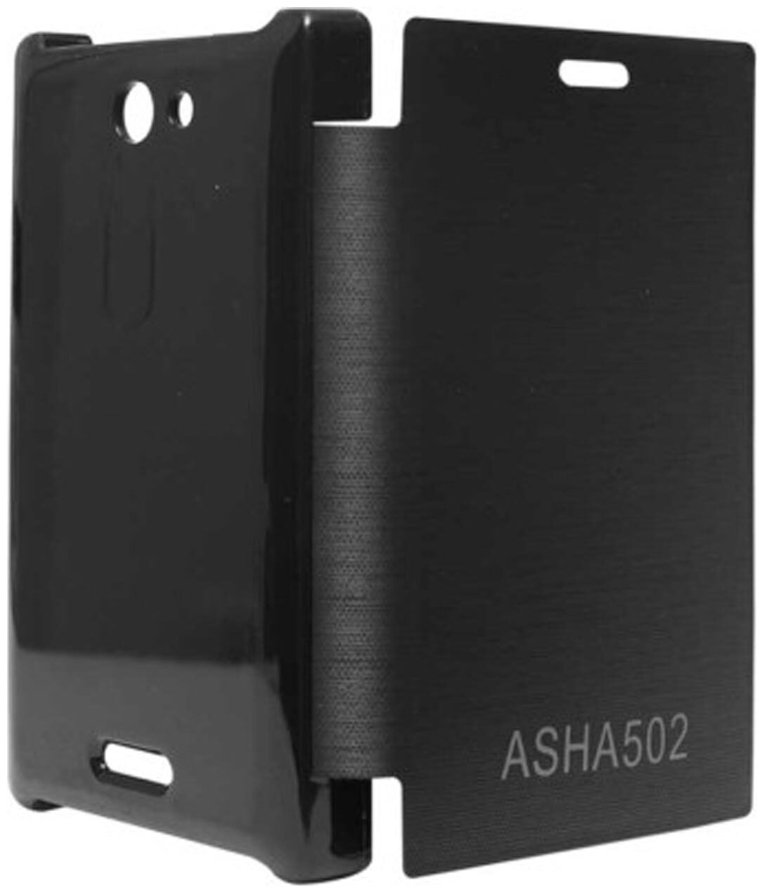 

Iway Flip Cover For Nokia Asha 502 (Black)