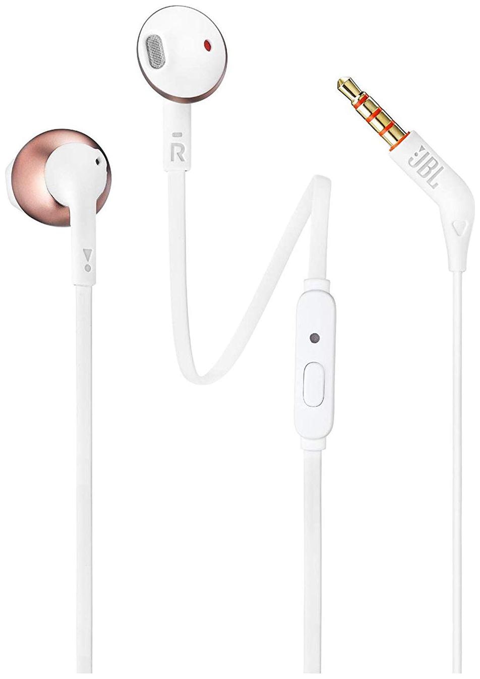 

JBL T205RGD In-Ear Wired Headphone ( Gold White )
