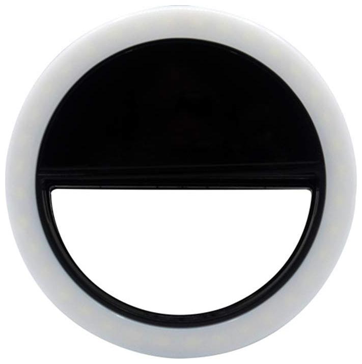 

JMO27Deals Rechargeable Selfie Ring Light - 36 LED Clip-on LED Camera Light Round Shape LED Fill-Light for mobile