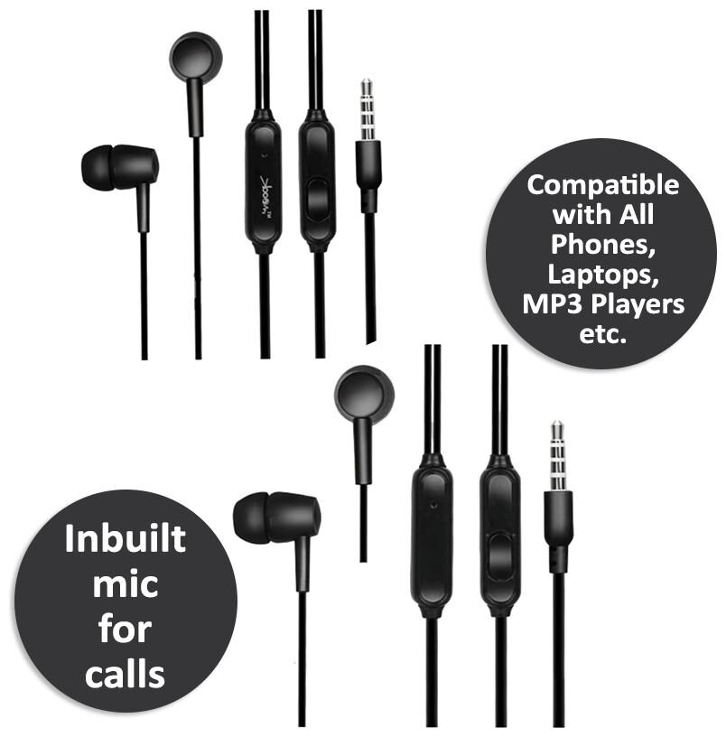 

Kboom KBHF (Pack of 2) In-Ear Wired Headphone ( Assorted )