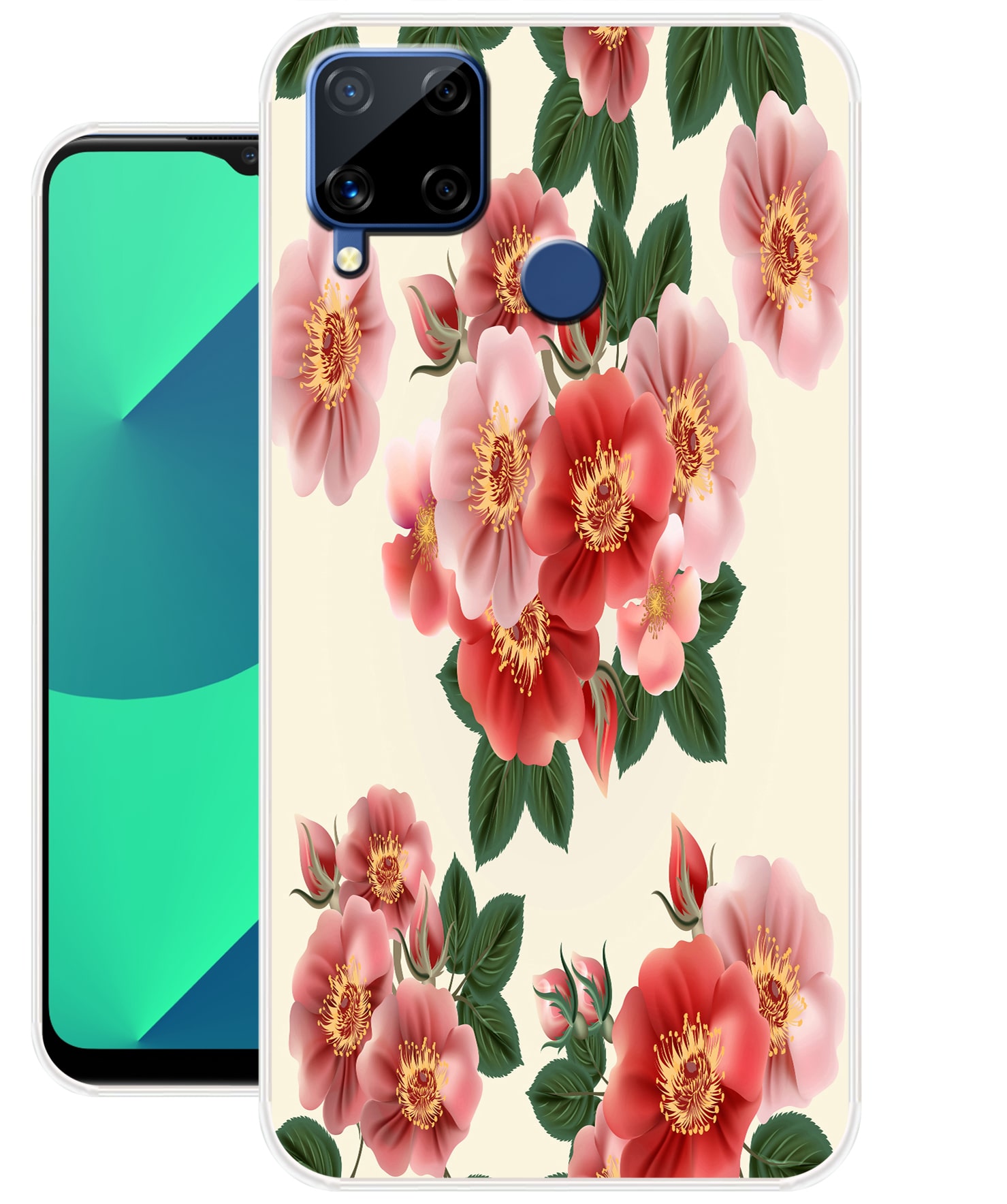 

KELSY Back Cover For Realme C15 Multi Color