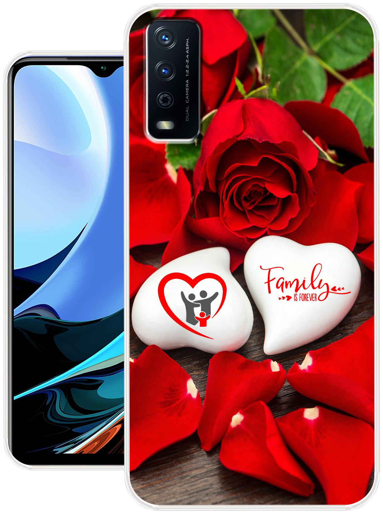 

Kvoice Printed Silicone Back Cover for Vivo Y20 Multi