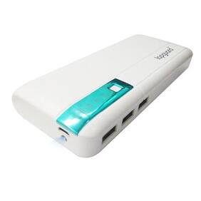 Lapguard LG515 Power Bank 13000mAh Make In India portable charger Powerbank -White-Green