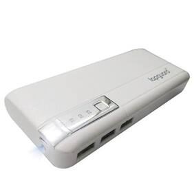 Lapguard LG515 Power Bank 13000mAh Make In India portable charger Powerbank -White-Silver