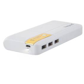 Lapguard LG515 Power Bank 13000mAh Make In India portable charger Powerbank -White-Gold