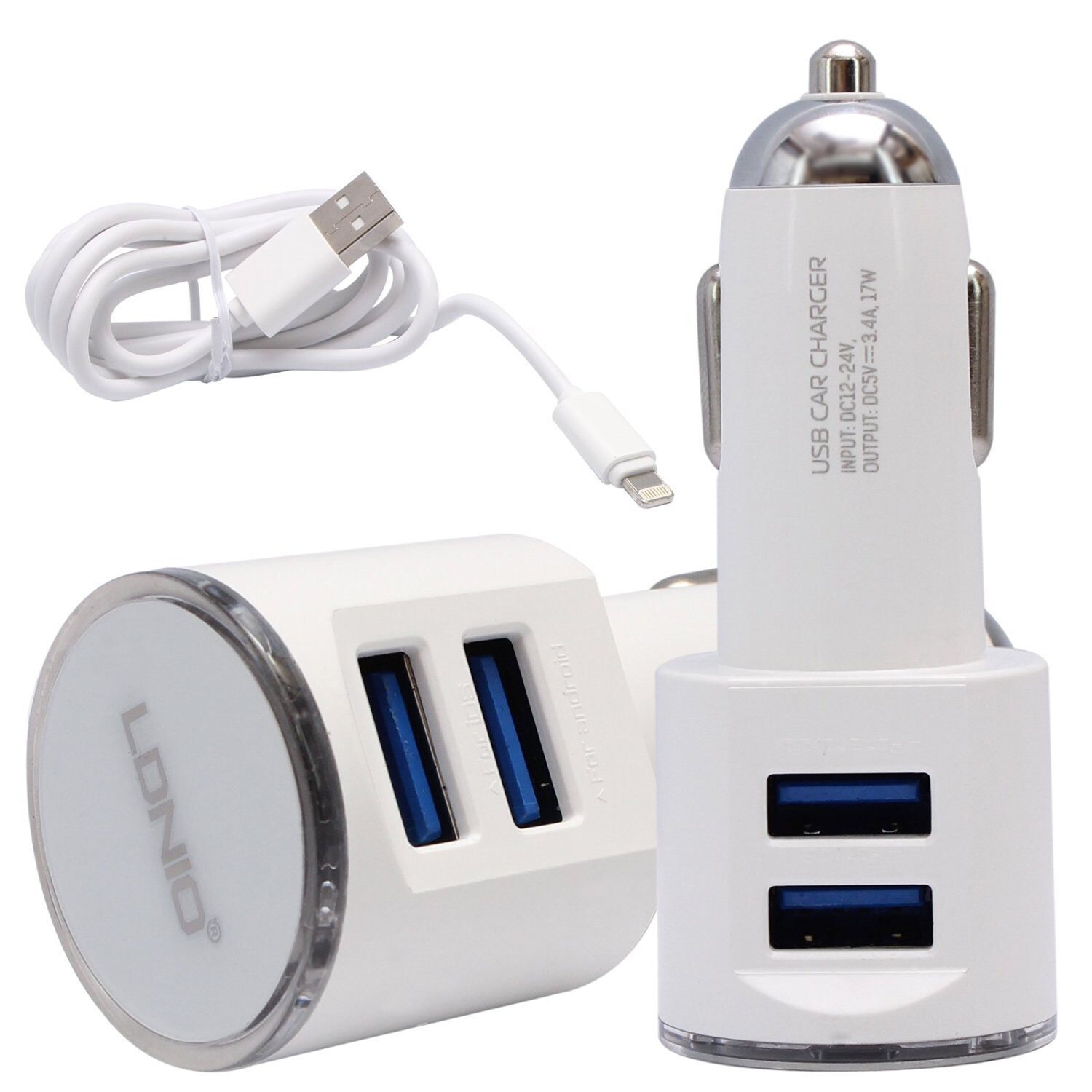 

CAPNICKS 3 4 A Fast Charging Car Charger - 2 USB Ports