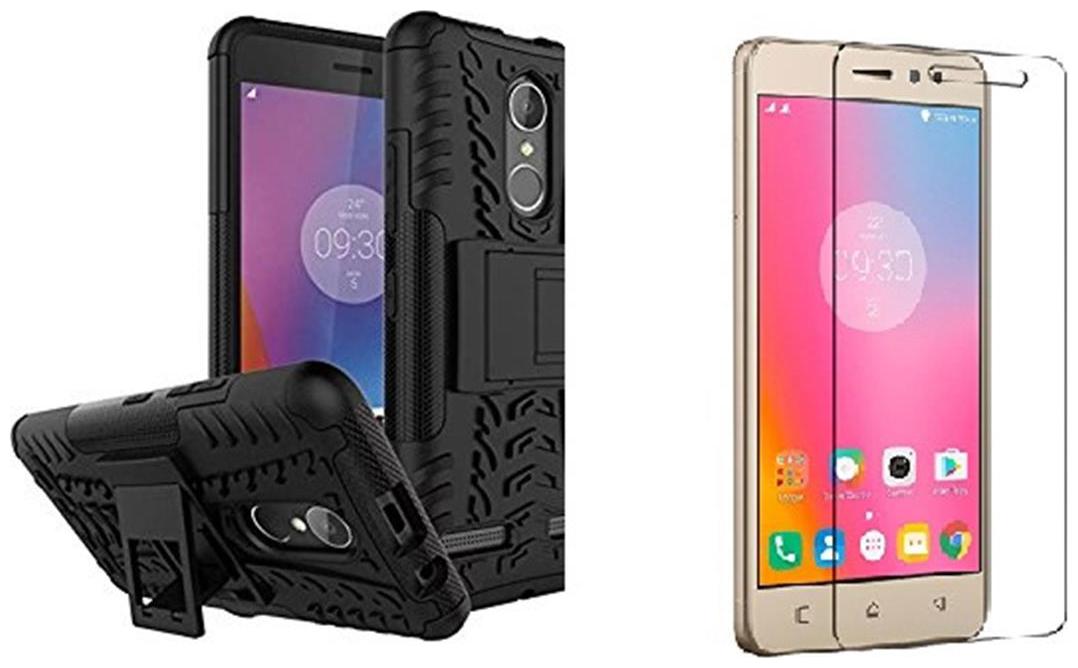 

Lenovo K6 note back cover (Defender ) with tempered glass
