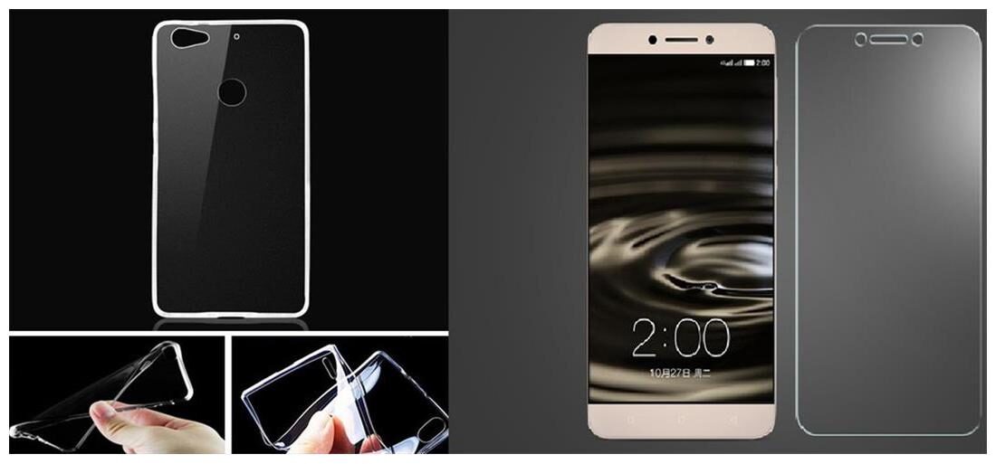 

Letv Le 1S transparent back cover with tempered glass (crystal clear soft back cover )
